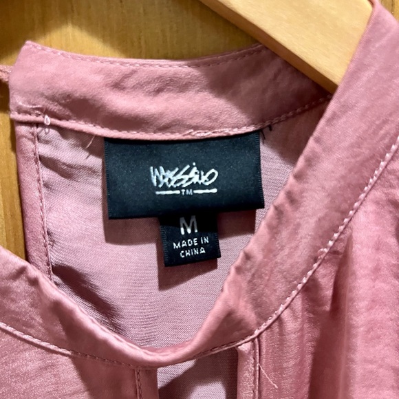 Mossimo Pink Blouse with Ruffled Sleeves - Picture 2 of 3